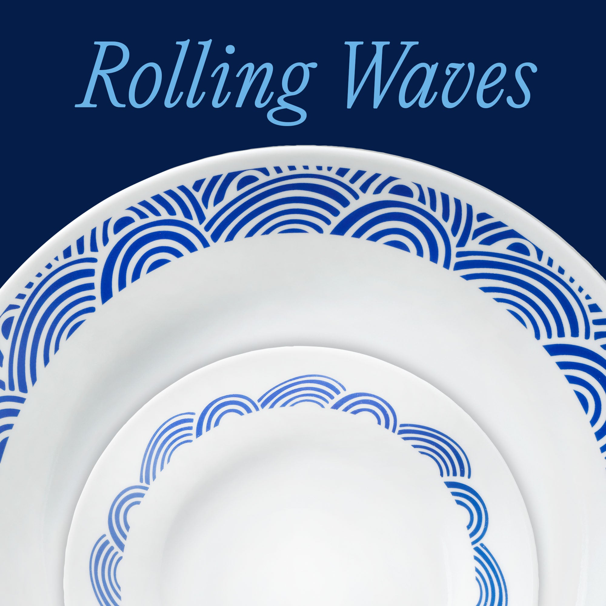 Corelle® Rolling Waves 12-piece Dinnerware Set. Service for 4 - Image 2