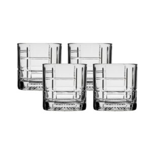 Ocean Glass Traze FTR Rocks Glasses (4-Pieces). 12-ounce. Dishwasher Safe