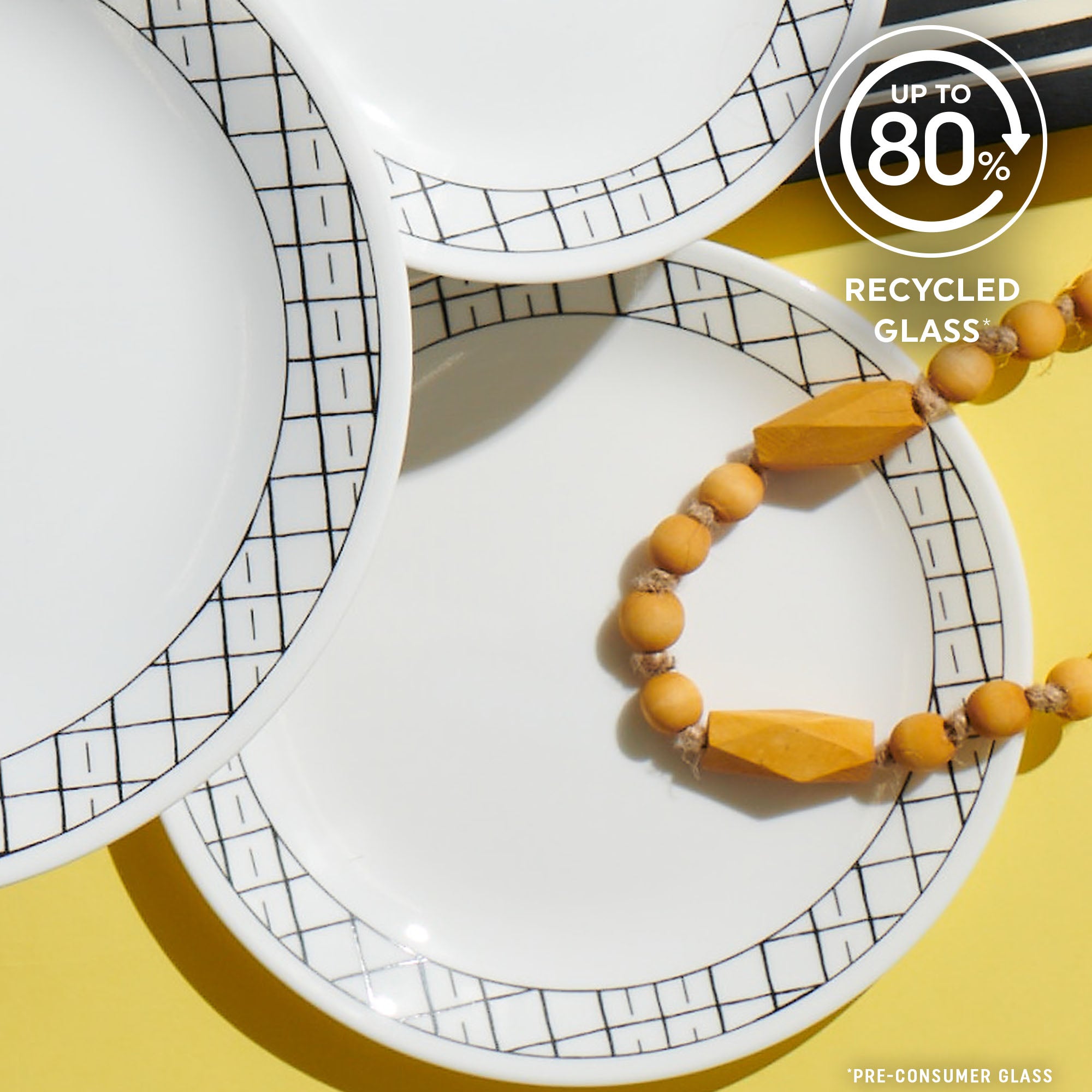 Corelle® Delicate Grid 8.5 Lunch Plate. 6-pack - Image 5