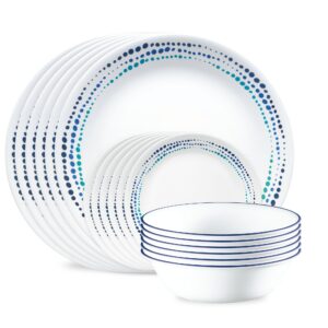 Corelle® Ocean Blues 18-piece Dinnerware Set. Service for 6