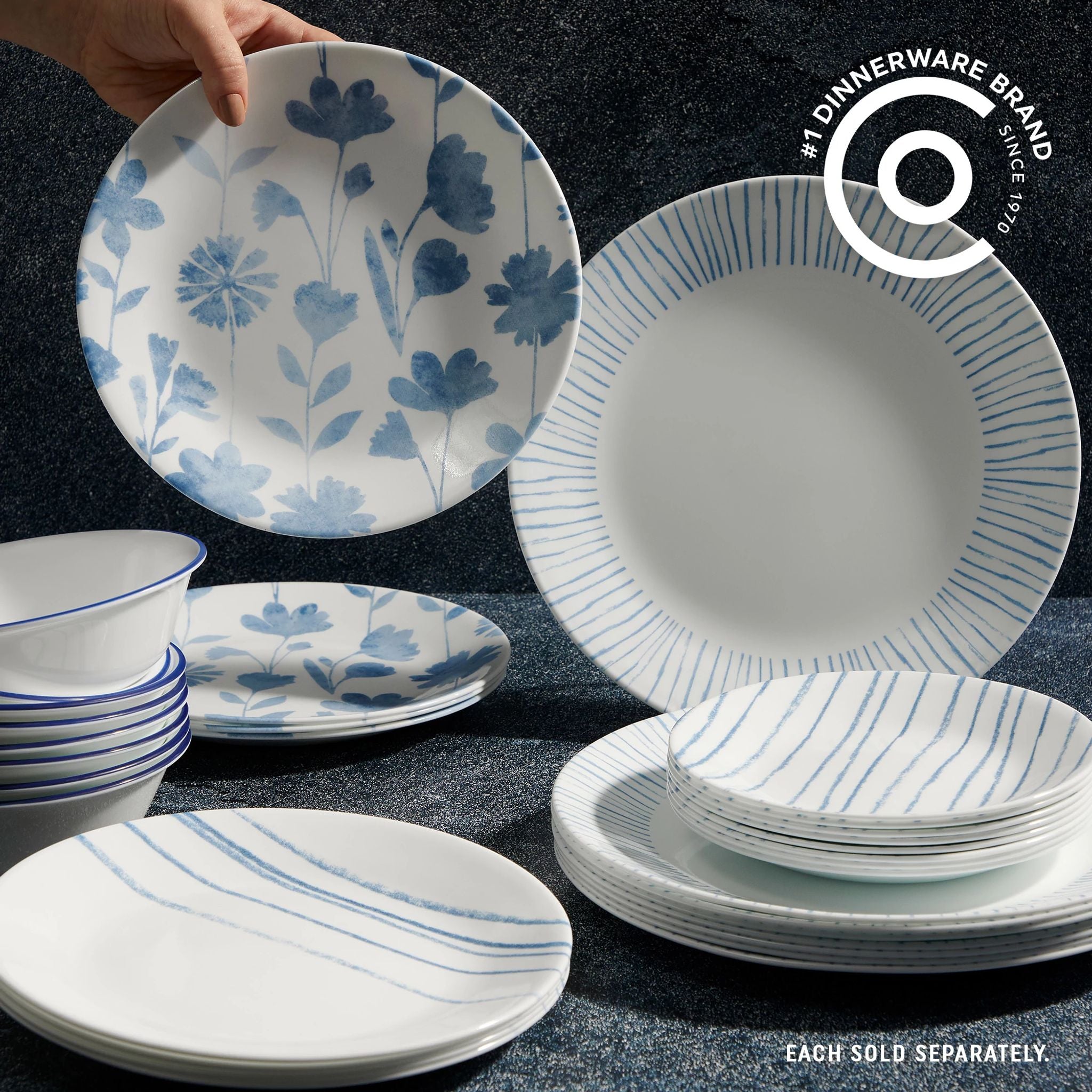 Corelle® Botanical Stripes 10.25 Dinner Plate. 6 pack - Image 4
