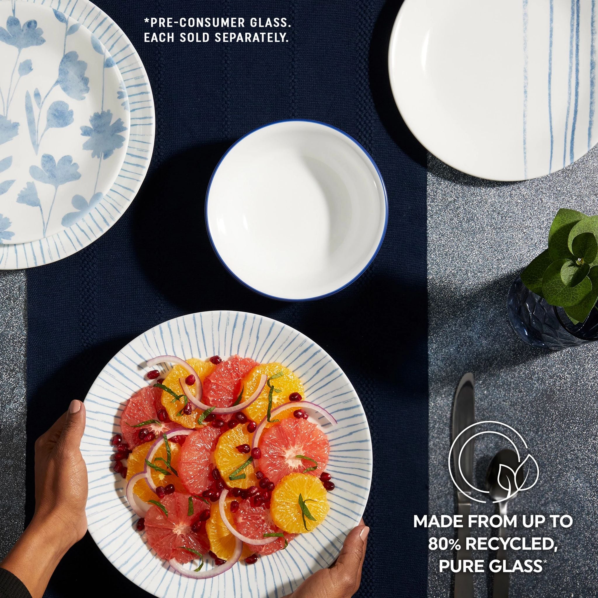 Corelle® Botanical Stripes 6.75 Appetizer Plate - Image 6