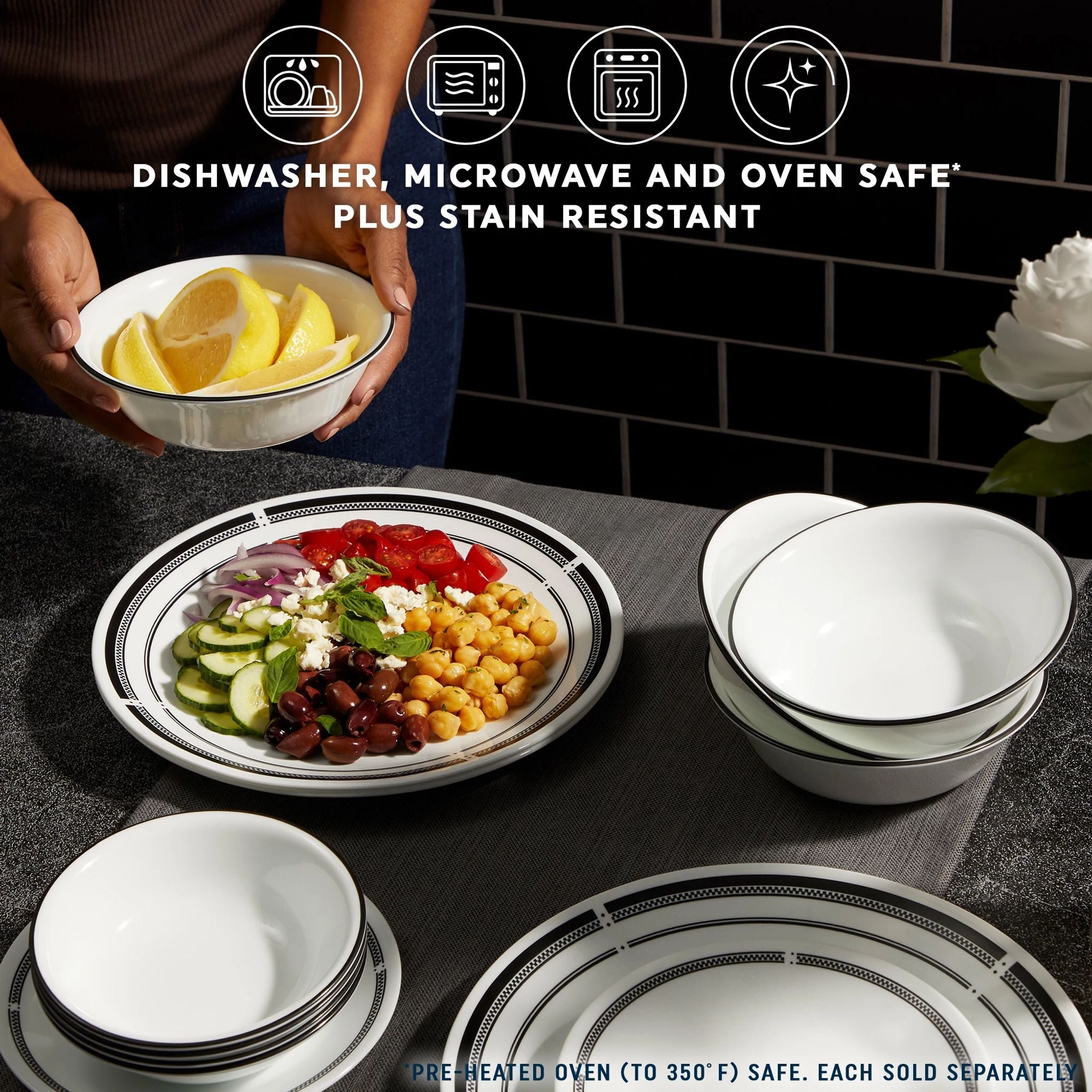 Corelle® Brasserie 6.75 Appetizer Plate. 6-pack - Image 2